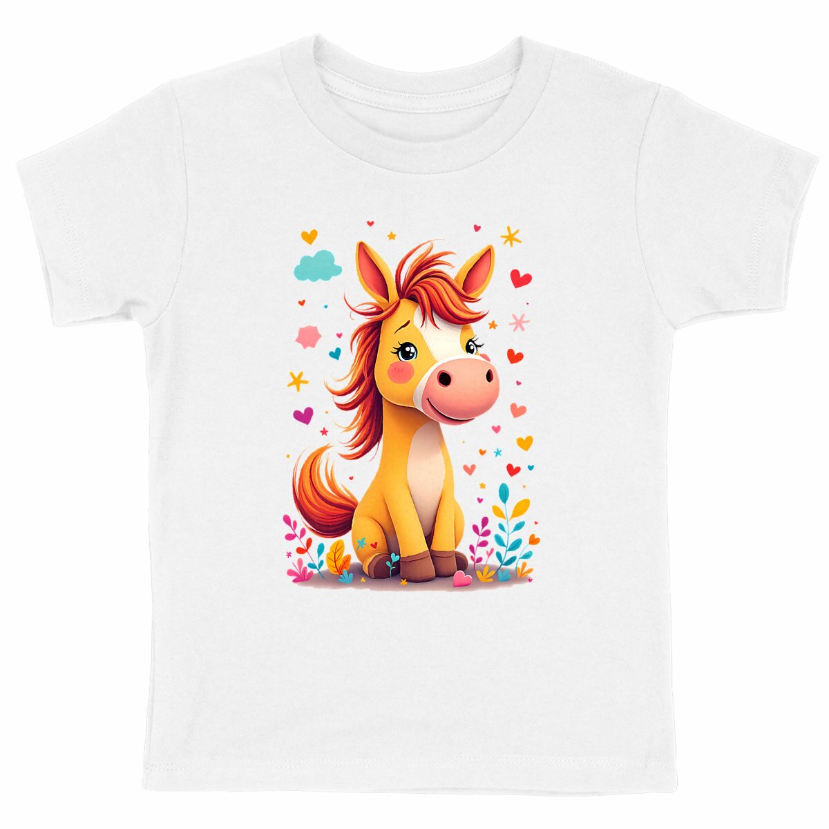 T-shirt Enfant Epais Poney Rigolo - face_blanc
