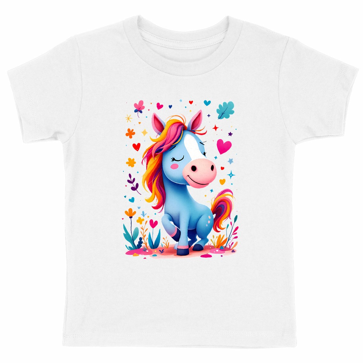 T-shirt Enfant Epais La Ponette des Rêves Colorés - face_blanc
