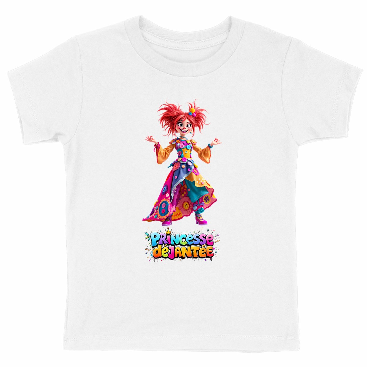 T-shirt Enfant Epais Princesse déjantée - face_blanc