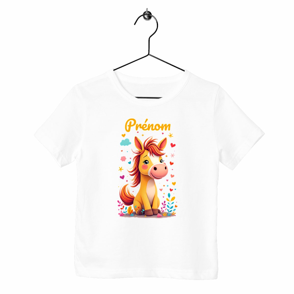 T-shirt Enfant Epais Poney Mignon - face_blanc