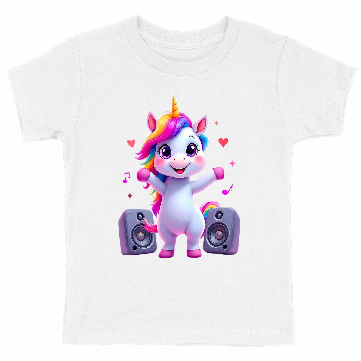 T-shirt Enfant Epais Licorne danse - face_blanc