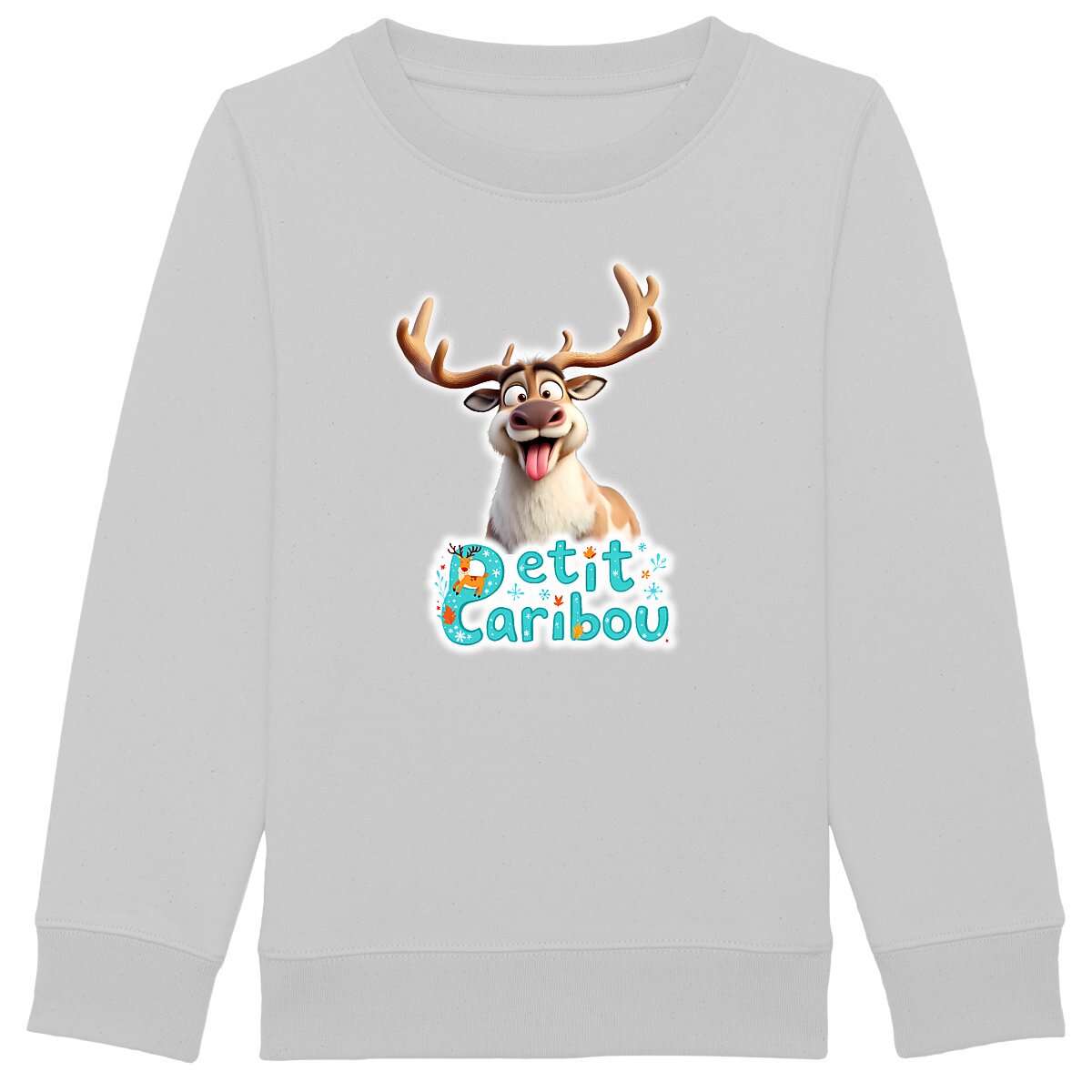 Sweat-shirt Epais Enfant Caribou - face_gris