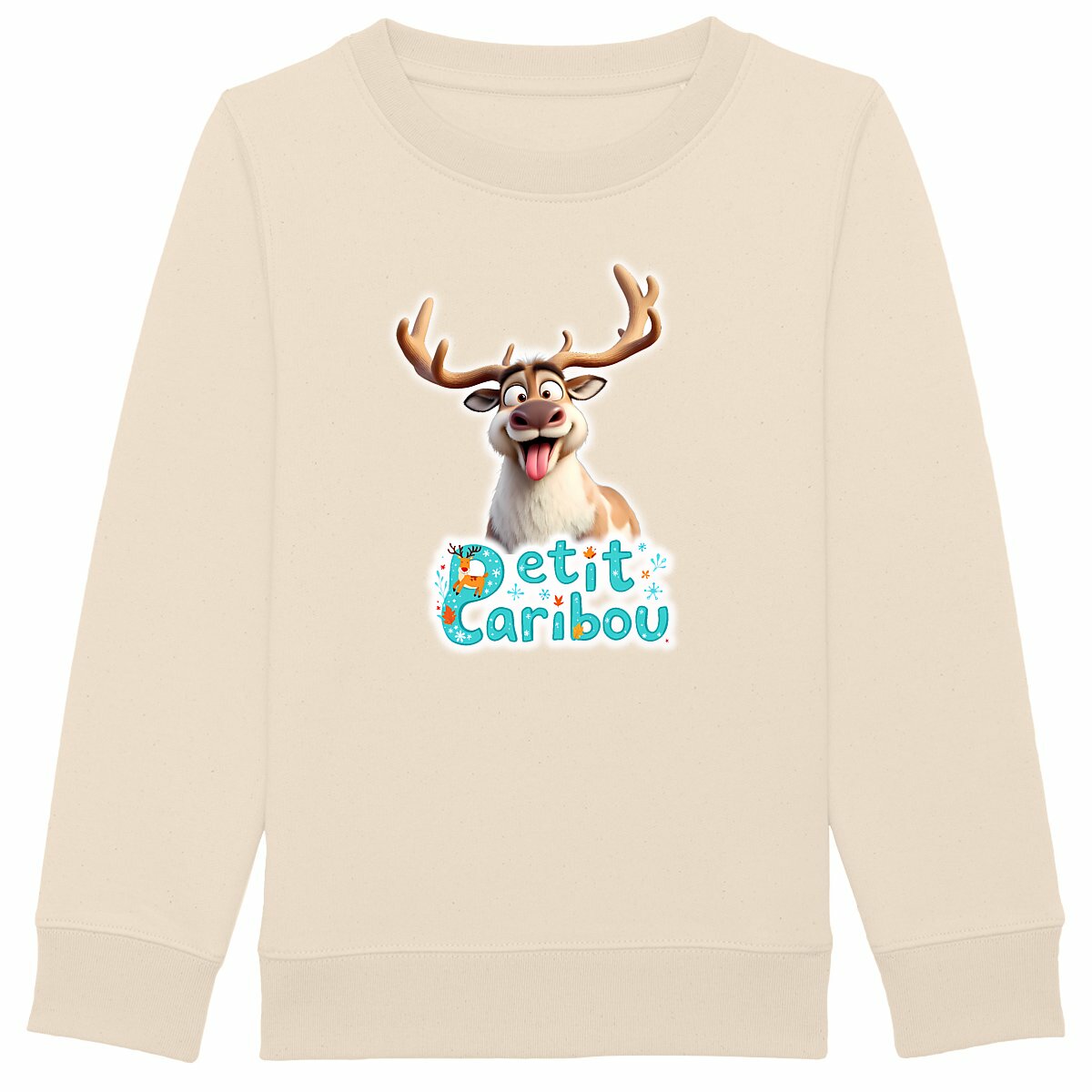 Sweat-shirt Epais Enfant Caribou - face_ivoire