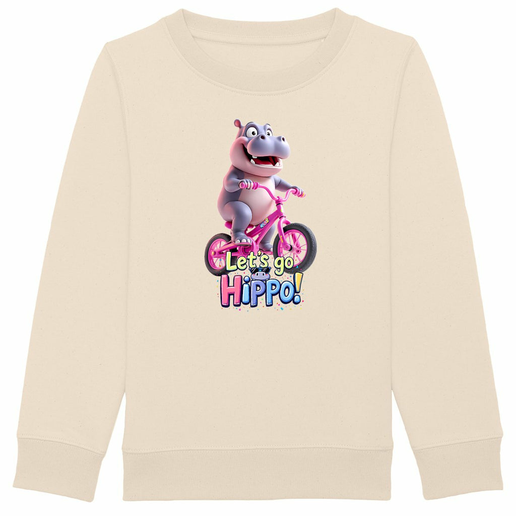 Sweat-shirt Epais Enfant Let's go hippo - face_ivoire