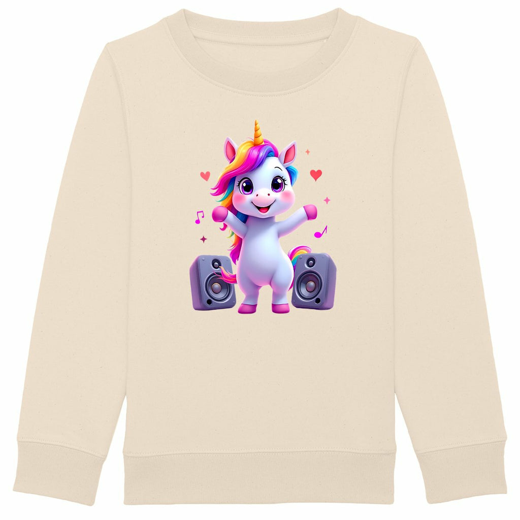 Sweat-shirt Epais Enfant Licorne Danseuse - face_ivoire