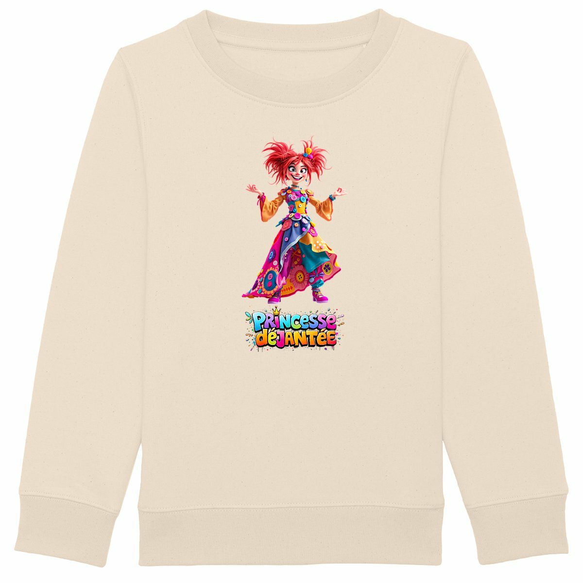 Sweat-shirt Epais Enfant Princesse déjantée - face_ivoire
