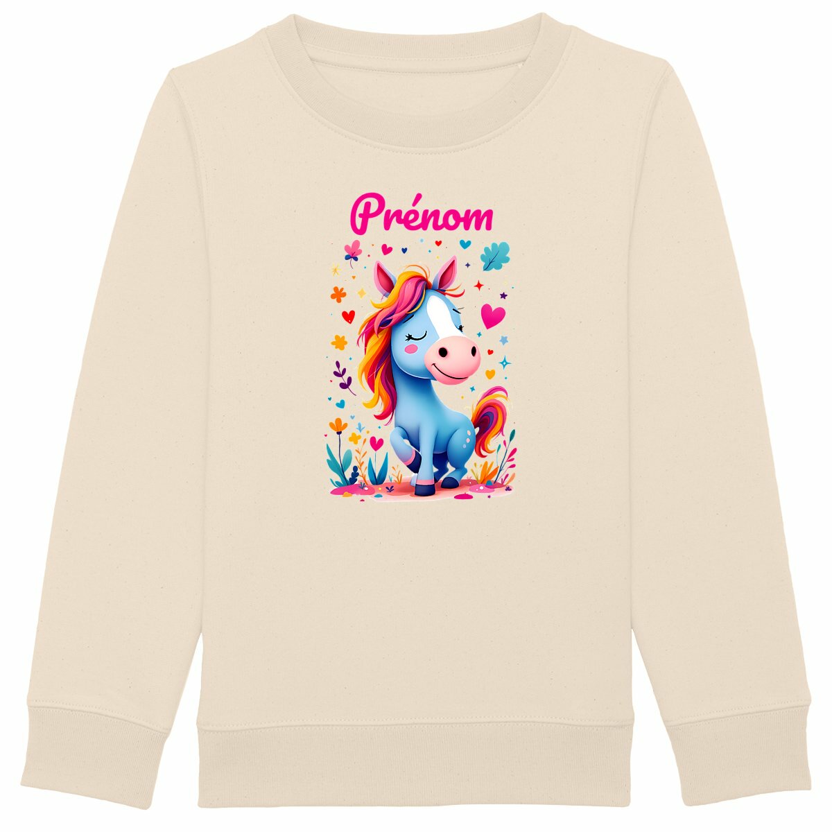 Sweat-shirt Epais Enfant La Ponette des Rêves Colorés personnalisable - face_ivoire