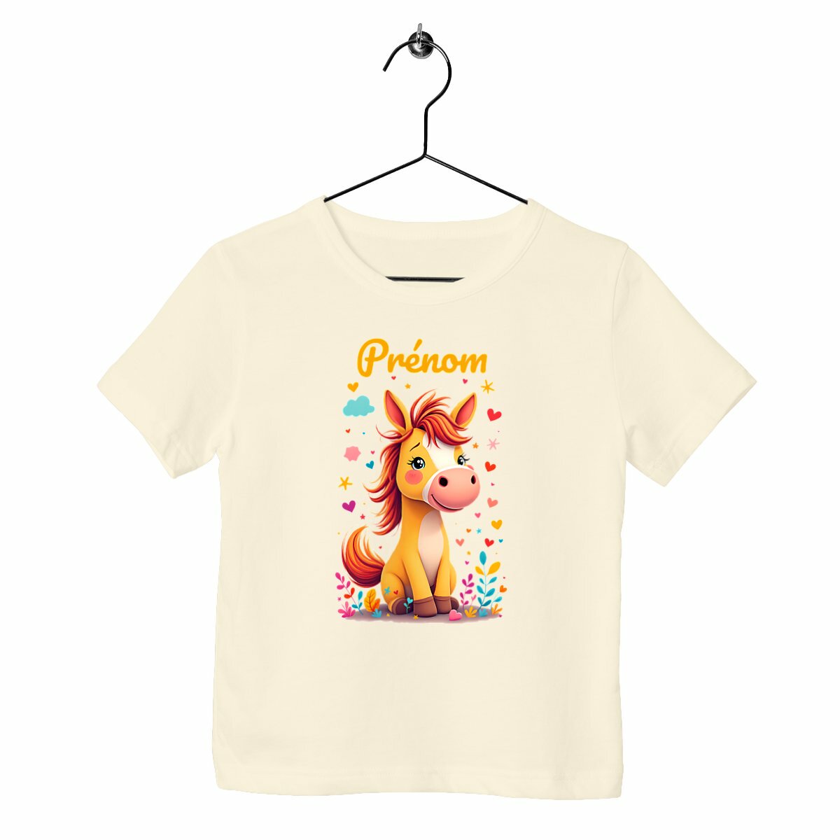 T-shirt Enfant Epais Poney Mignon - face_naturel