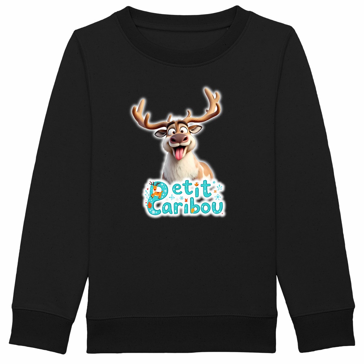 Sweat-shirt Epais Enfant Caribou - face_noir
