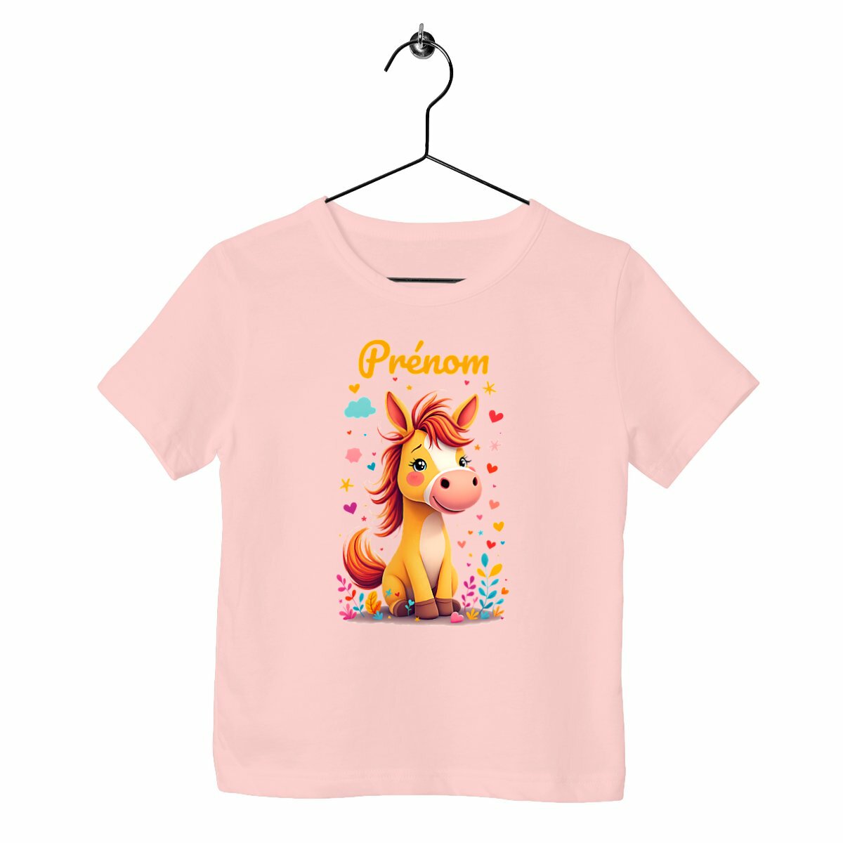 T-shirt Enfant Epais Poney Mignon - face_rose