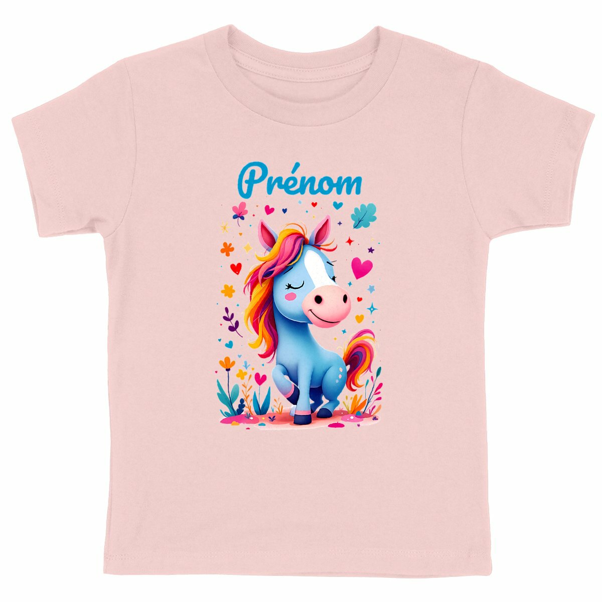 T-shirt Enfant Epais Poney Mignon2 - face_rose