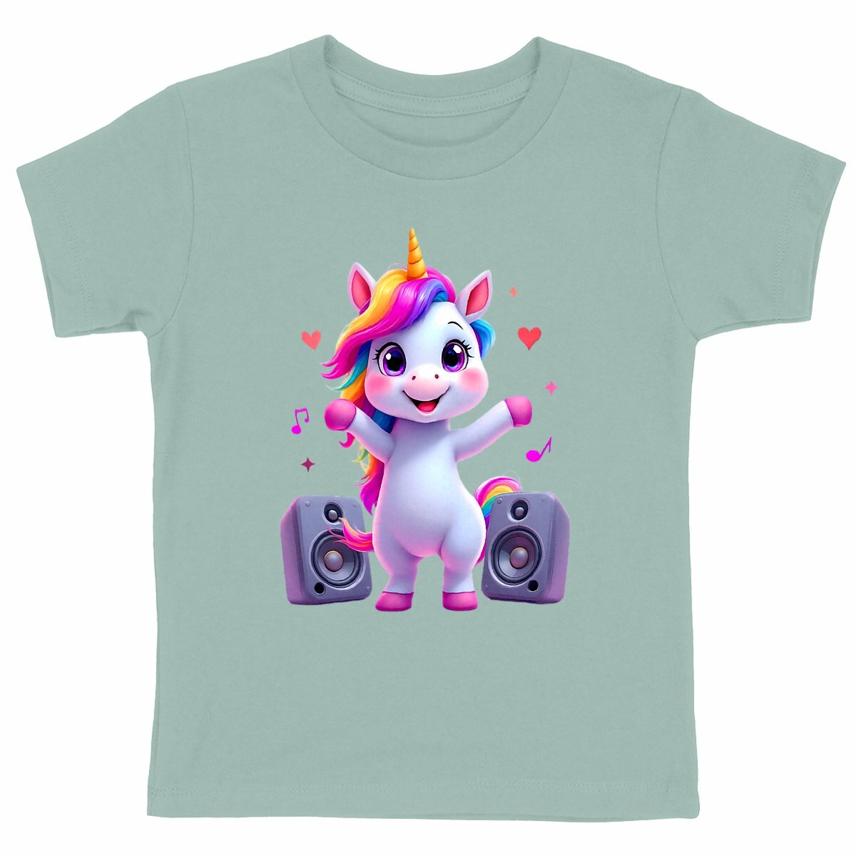 T-shirt Enfant Epais Licorne danse - face_vert