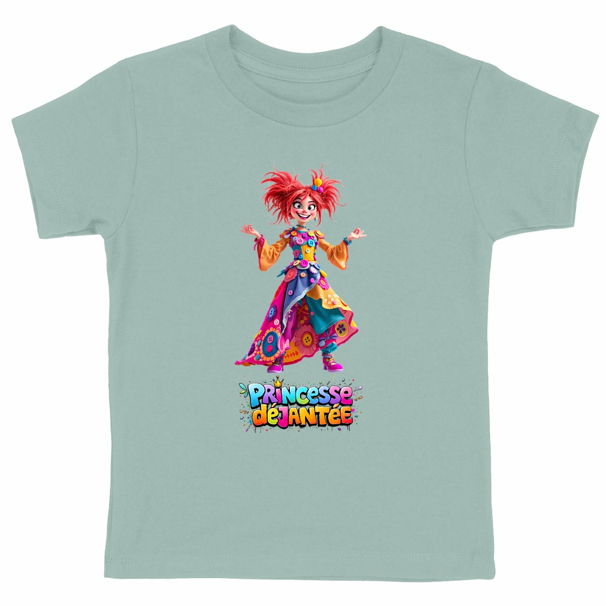 T-shirt Enfant Epais Princesse déjantée - face_vert