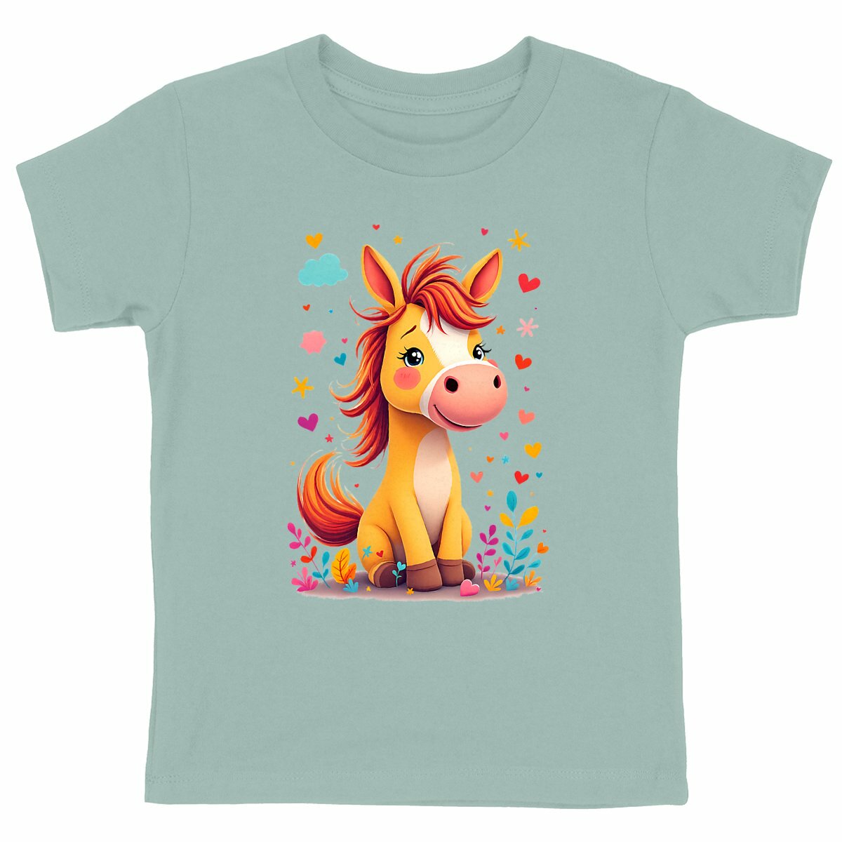 T-shirt Enfant Epais Poney Rigolo - face_vert